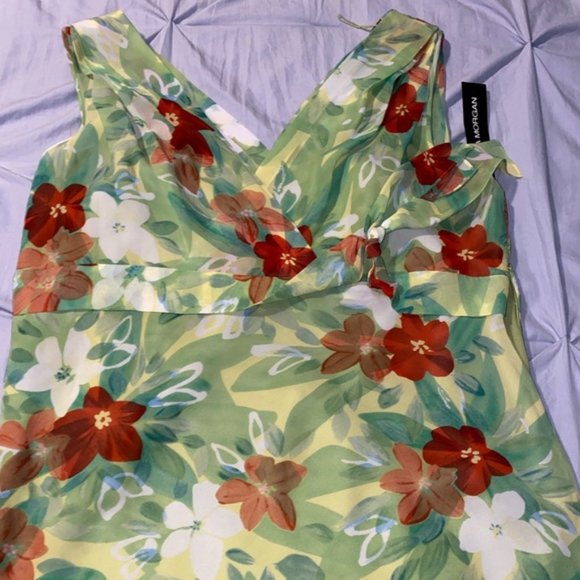 Green Floral Donna Morgan 2 Piece Set size 16 - Picture 1 of 8
